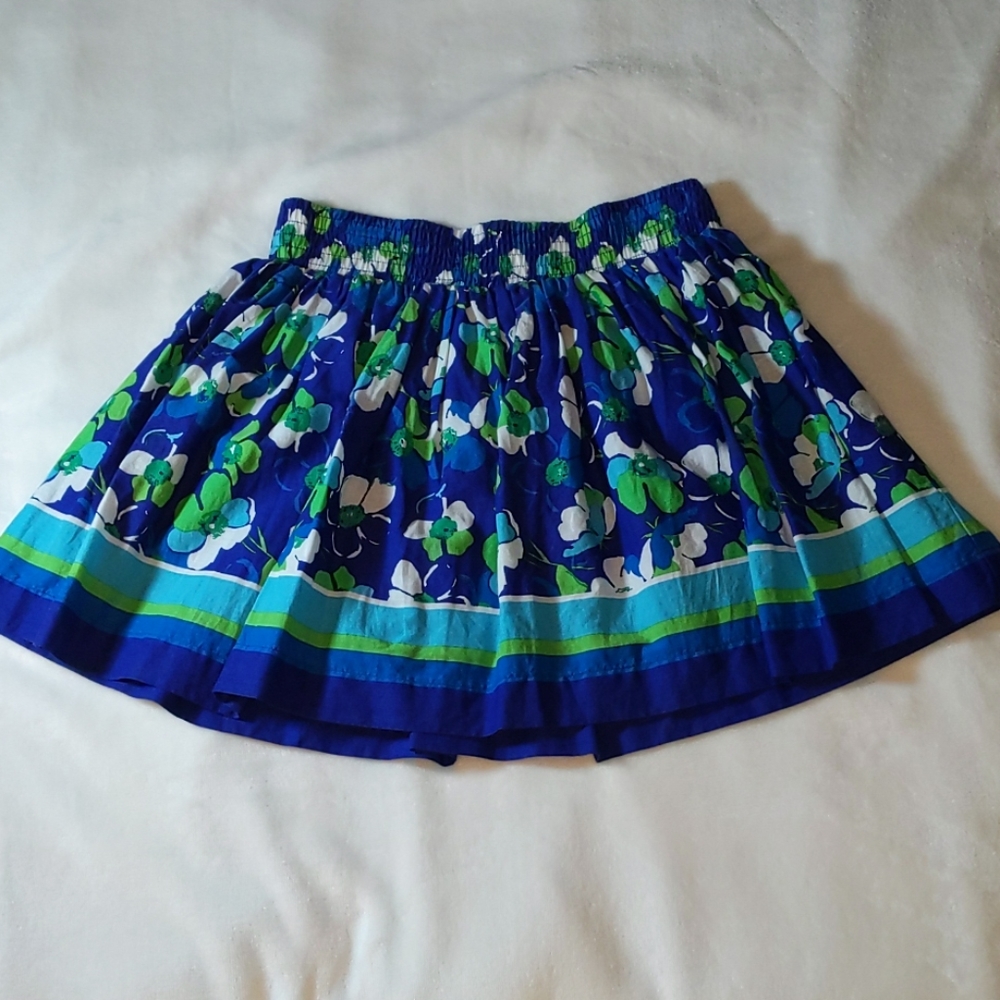 Floral Circle Skirt Aeropostale EUC Blue & Green